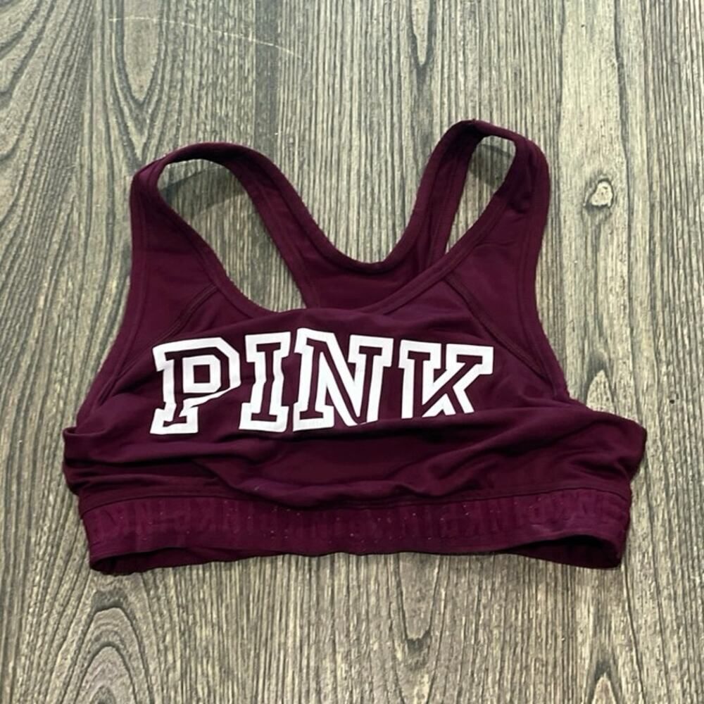 Victoria's Secret PINK Ultimate Racer Back Sports Bra Pullover Purple Size M